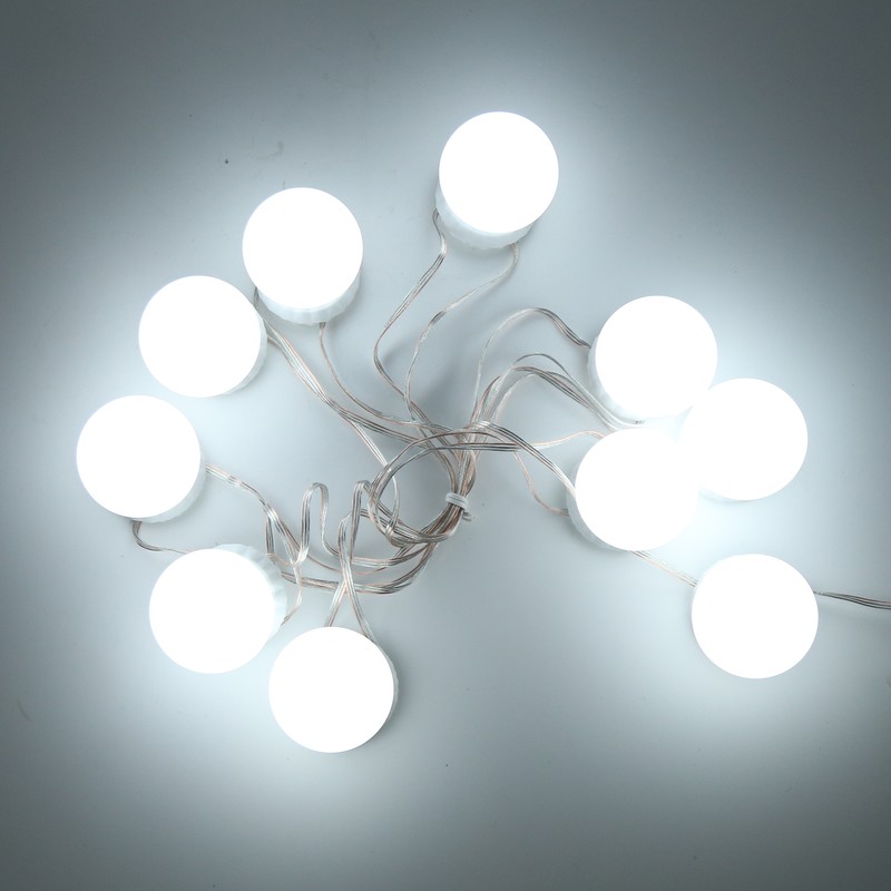 LED Mirror Lights Kit Stick on 3 Color Temperature Makeup