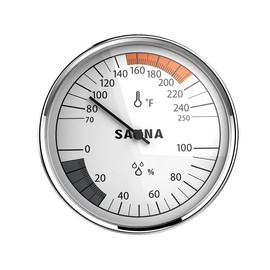 2-in-1 Sauna Thermometer & Hygrometer (Fahrenheit) for Sauna Rooms, 70-250℉ & 0-100% RH, Sauna Accessories, Sauna Temperature Gauge