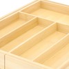 Elama Bamboo Wood Expandable Drawer Organizer Tray, Utensil Storage, Desk