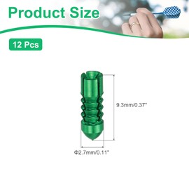 PATIKIL Dart Flight Protectors, 12 Pack Aluminum Alloy Dart Wing Savers Fixed 90 Degrees Wing Corrector for Steel & Plastic Flights, Green