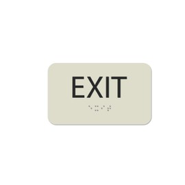 ALPHA DOG ADA SIGNS - Braille Exit Sign for Business, Glow in the Dark, 3x5 Inch, ADA Compliant, ADA Exit Sign with Braille, Photoluminescent, Made in the USA