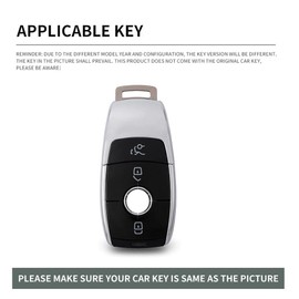 ontto Suede Car Key fob Cover Fit for Mercedes A C E S G Class GLC CLE CLA GLB GLS W177 W205 W213 W222 X167 AMG Leather Smart Key case keyring Shell Key holder keychain styling Accessories Black 1