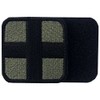 Medic Cross Tactical Embroidered Velcro Patch Olive and Black