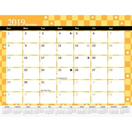 2019 Monthly Magnetic/Desk Calendar - 12 Months Desktop/Wall Calendar/Planner - (Edition #7)