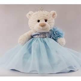 Kinnex Collections by Amanda 20'' Quince Anos Quinceanera Last Doll Teddy Bear with Dress (Centerpiece) B16631-4 (Light Blue1)