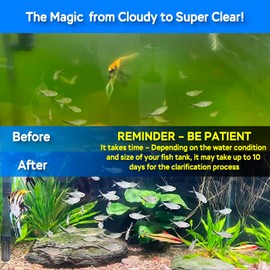 Devopet Aquarium U-V Light, Al-gae Clean Light for Fish Tank, Green Water Clean Lamp with Timer, Amphibian Aquarium U-V Lamp for in-Line and in-Tank Use, for 75-120 Gallons Fish Tanks(10W)