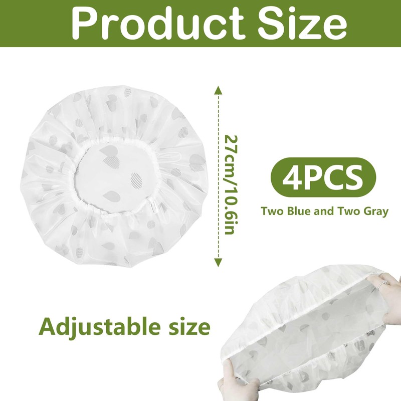 Wbgraceful 4Pcs Bowl Covers, Bread Proofing Cover with 3-4 Inch
