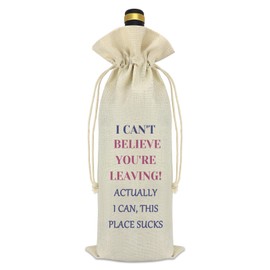 Funny Coworker Leaving Gift Going Away Gifts for Boss Leader Wine Bag Goodbye Gifts Farewell Gift for Colleagues Boss Friends New Job Gift Christmas Retirement Gifts for Her Him Wine Bottle Bag Cover