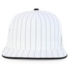 Trendy Apparel Shop 5 Panel Structured Pinstripe Flatbill Snapback Cap