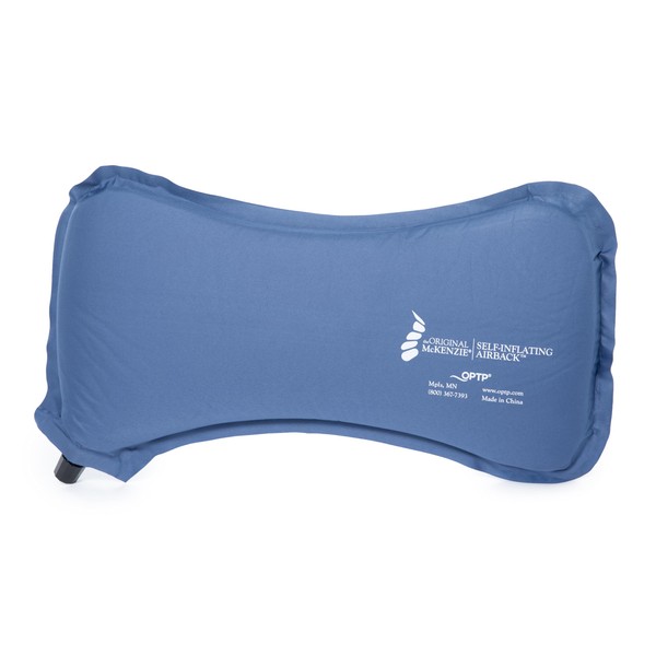 The Original McKenzie Self-Inflating AirBack Lumbar Support by OPTP - Low Back Support Pillow for Travel. Preferred by Physical Therapists