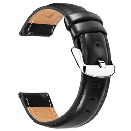 [BINLUN] Leather Watch Strap Quick Release Genuine Leather Watch Band for Women Men Replacement Leather Watch Strap 12mm 13mm 14mm 17mm 18mm 19mm 20mm 22mm 3 Colors (Black/Brown/Red) with Adjustment