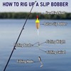 Alwonder 4-Pack Bobbers for Fishing, Buoyant Balsa Wood Body Slip