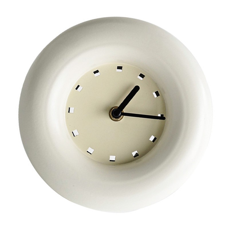 Desk Clock Iron Round Modern Decorative Silent Battery Operated Table