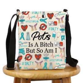 G2TUP POTS Inspired Gift POTS is A B* Makeup Bag POTS Awareness Cosmetic Bag POTS Syndrome Fighter Gift (POTS is A B*-x)