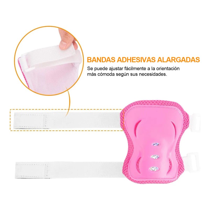 7pzas Kit De Proteccion Rodilla Codo Mano Patinaje Para Niño