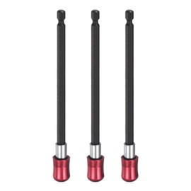 sourcing map 3pcs Magnetic Extension Chuck Adapter 6" 1/4 Inch Hex Shank Quick Release Bar Socket Screwdriver Bit Holder for Screwdriver Bits Nuts Drills Socket Driver Adapter