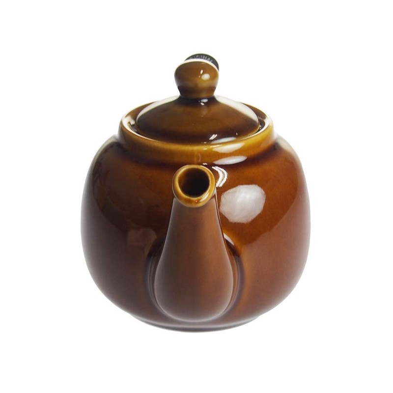 LONDON POTTERY Farmhouse Teapot for 2 Cups, Rockingham Brown