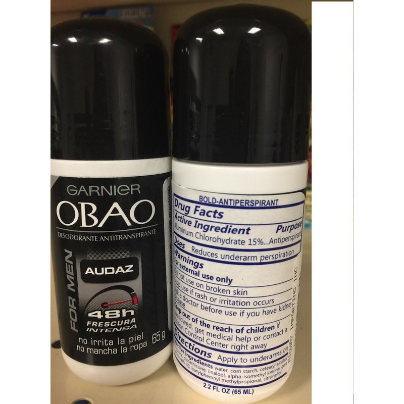 Obao Roll On For Men (Audaz) 2.29 Oz Black Cap"