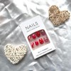 Short Square Press on Nails Valentine’ s Day Fake Nails