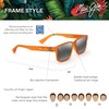 Maui Jim Men's Kuniahi AF Rectangle Sunglasses, Matte Transparent Orange/Neutral