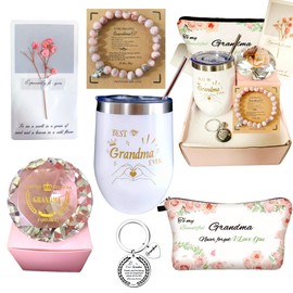 Trcousoa Grandma Gifts, Grandma Birthday Gifts, Gifts for Grandma, Presents for Grandma, Granny Gifts, Best Grandma Gifts, Nan Birthday Gifts, Nanny Gifts Christmas Gifts for Grandma Pink