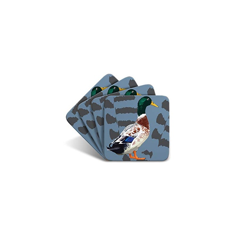 Duck - Set of 4 Coasters - Leslie Gerry Animal