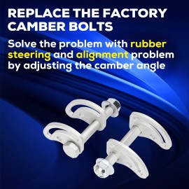 KSP Caster/Camber Bolt Kit Adjusting ±1.5° Compatible with Silverado Sierra 1...