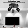 GU10 Ceiling Spotlight Holder 3 Head Rotating Lamp Base Fixture