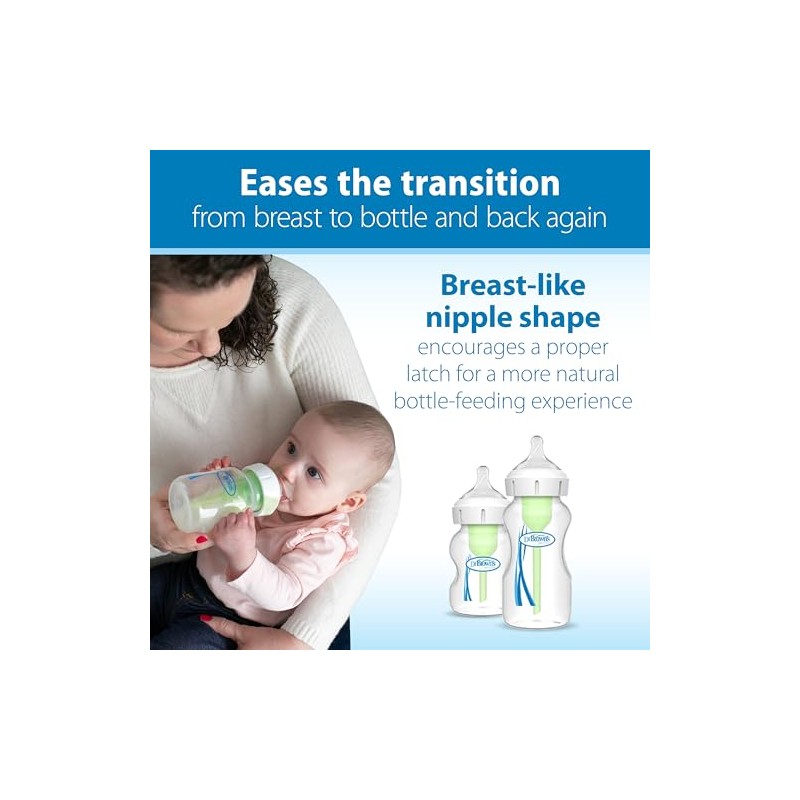Dr. Brown's Options+ Wide-Neck Baby Bottle Nipple, Y-Cut (9 Months+),