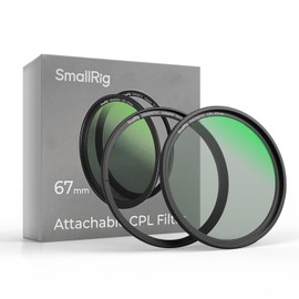 SMALLRIG 67 mm Magnetic Circular Polariser Filter + 67 mm Filter Ring with Thread, 28-Layer Optical HD Glass with Multi-Nano Coating, Waterproof and Scratch-Resistant CPL Filter - 4582