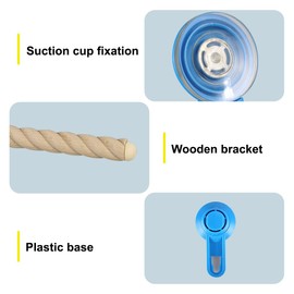 Suction Cup Bird Perch,Birds Window/Bath/Car/Travel Perch Stand for Parrot Parakeet Cockatiel Conure Budgie Lovebirds