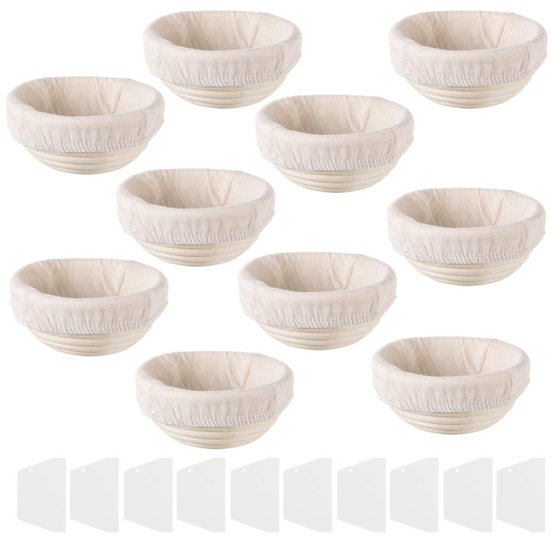 Mini Banneton Basket, Pack of 10 Proofing Basket, Banneton Bread