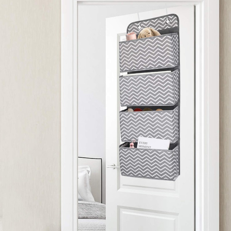MaoXinTek Over Door Hanging Storage Organizer 4 Pocket Wall Mount