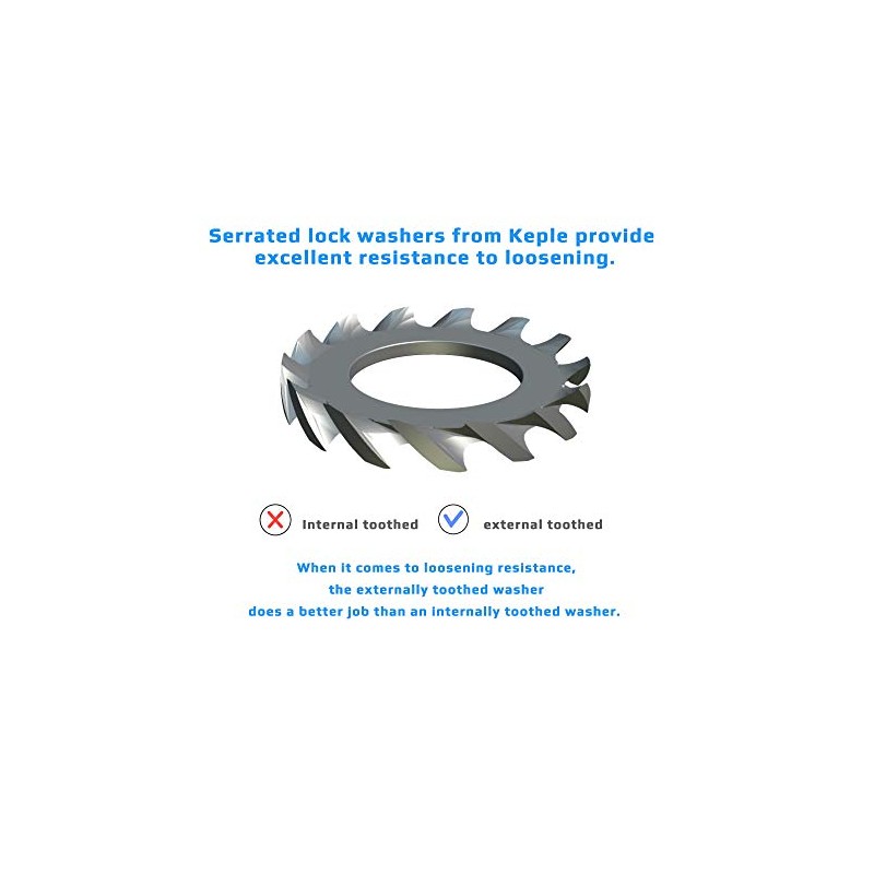 M4 Serrated Washers (Pack of 50) Galvanised Alloy Steel A2