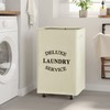 WOWLIVE Large Rolling Laundry Basket Wheels 90L Collapsible Tall Laundry
