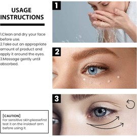 Tightener Eye Cream for Dark Circles and Puffiness – Instant Firming Anti-Aging Eye Gel for Under Eye Bags & Fine Lines – Hydrating Eye Tightening Cream for Wrinkles, Carnosine Formula – 20g