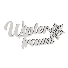 Melis Decorative Lettering Winter Dream - Winter Decoration Wooden Christmas Decoration in White - 20 cm