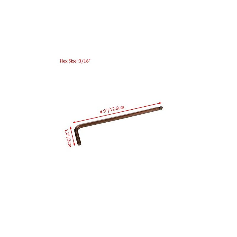3/16" Hex Key Wrench L Shaped Ball End Allen Wrench