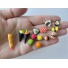 14 Pcs miniature dollhouse Handmade Clay sushi Hand roll Tempura