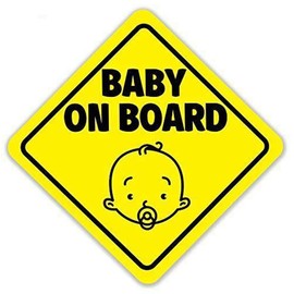 Baby ON Board Baby Safety Sign car Sticker Cute Baby car Decal 5" x 5" （Set of 2)