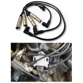Set Cables Bujia Encendido Vmingo Auto 2.0L 8.5mm Silicona Compatible con Jetta A4 Derby Golf | Bobina Cuadrada