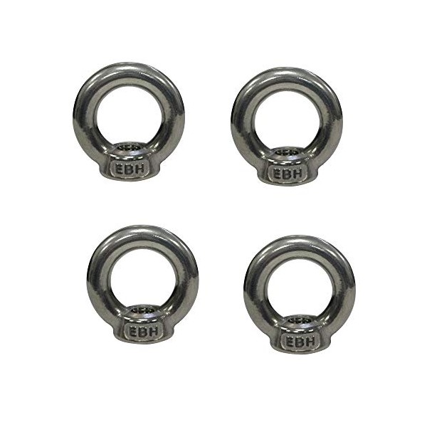 M8 Lifting Eye Nuts Female Type Made of Marine Grade Steel 316 A4 Stainless Steel (pack of 4)