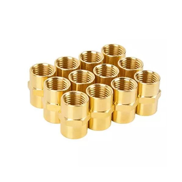 Branded 12 Pack Air Hose Fittings, Brass Pipe Fitting, Coupling