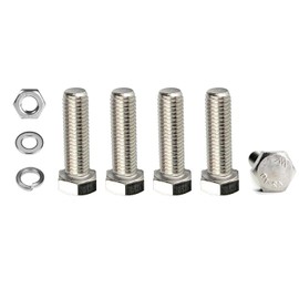 M8x50mm Hex Bolt with Hexagon Nut, Flat Washers, Spring Washers