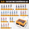 LEONTOOL Bit Ratchet Set, 32-Piece Set, Mini Ratchet Wrench Set,