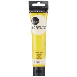 Daler-Rowney Simply Acrylic Paint, Plastic Tube, 2.54oz - 75 ml, Process Yellow