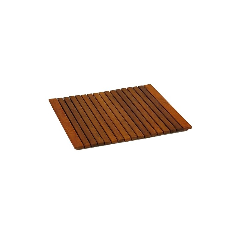 Bare Decor Lykos String Spa Shower Mat in Solid Teak