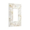 ybclf White Gold Marble Light Switch Cover 1 Gang Single