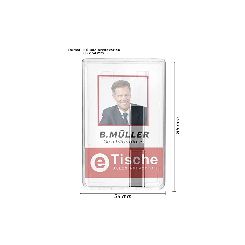 Karteo ID Card Holder Made of Polycarbonate Transparent with Slider