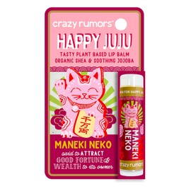 Crazy Rumors Happy Juju All Natural, Plant-Based Lip Balm with Organic Shea & Jojoba 1 Pack (Maneki Neko)'